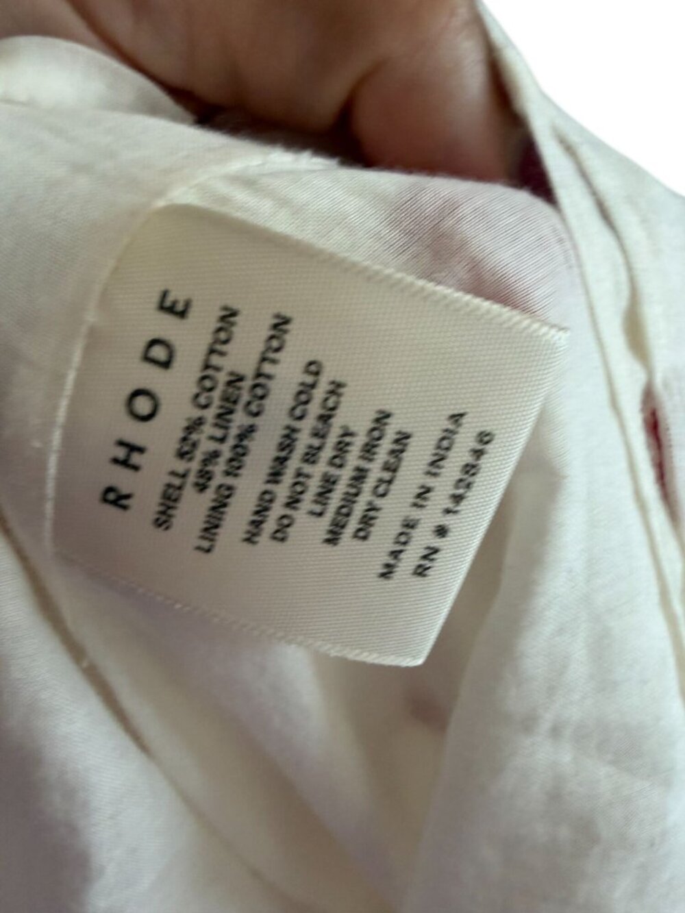RHODE Mariana White Red Mini Floral Cotton Dress Size 8 - Picture 10 of 10